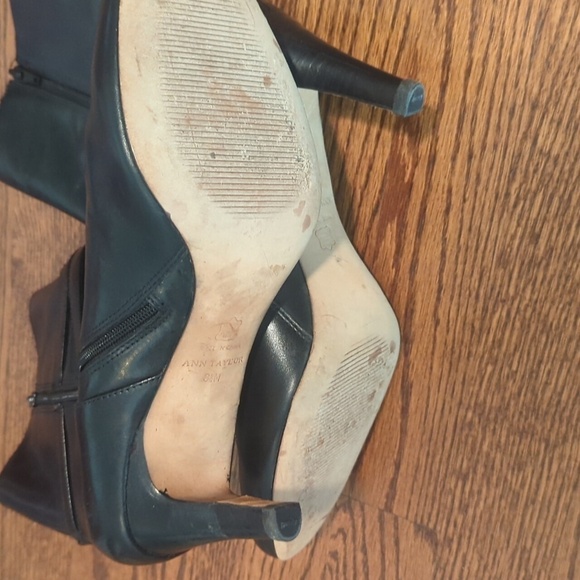 Designer Leather Boots black minimalist chic Office Siren Harness Wrap Sz 8.5 - Picture 5 of 13